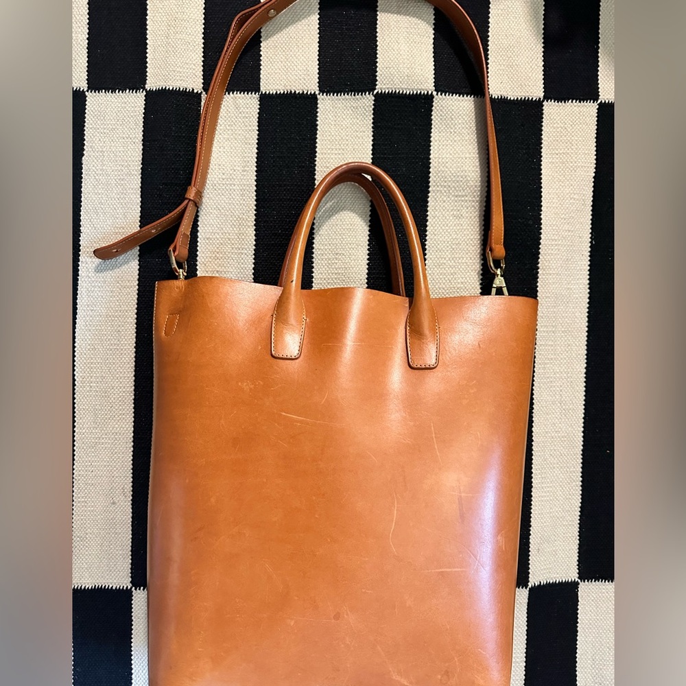 Mansur Gavriel Tan Leather Tote Bag. Rare.